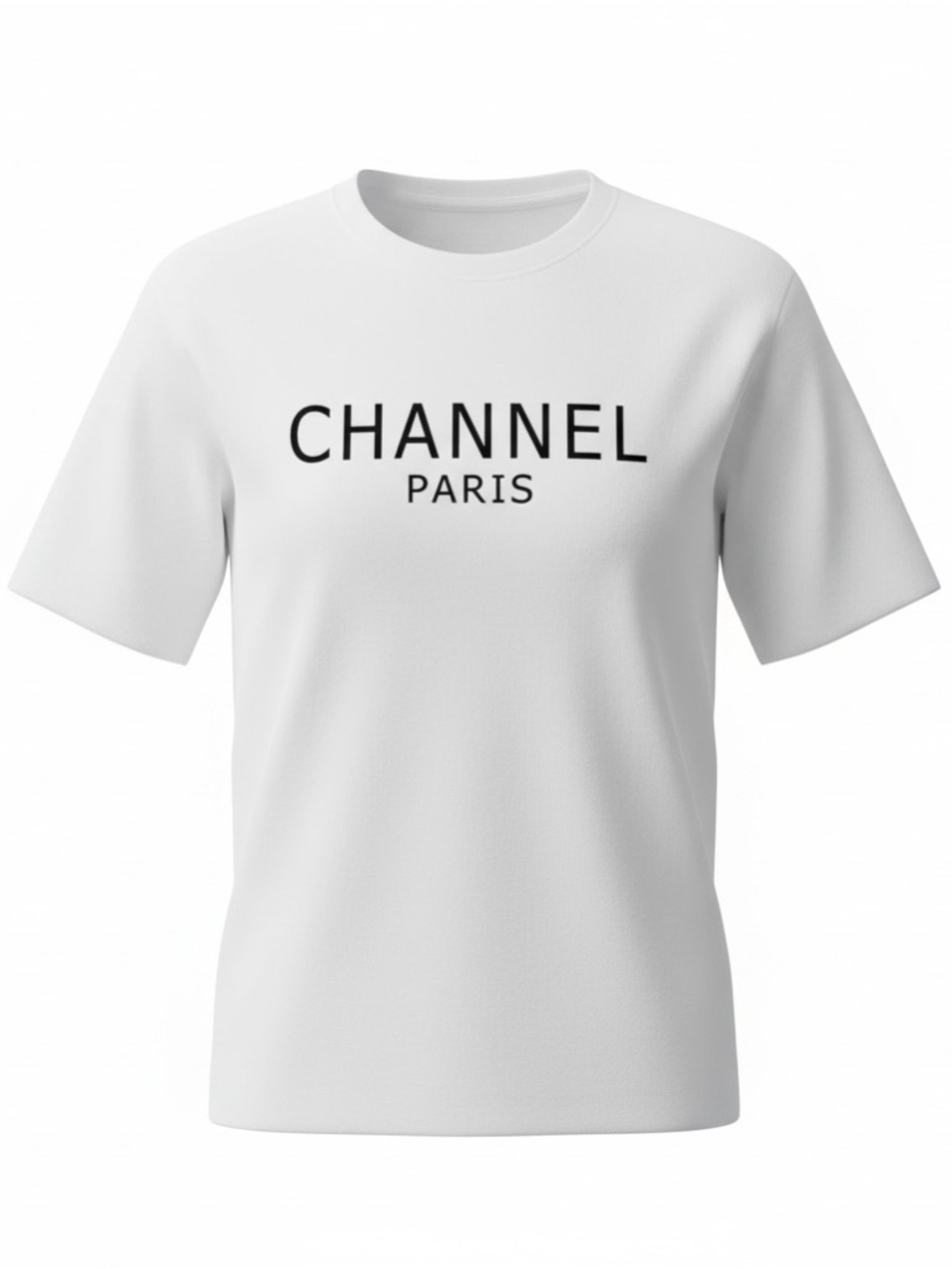 Trendy “Channel Paris” Graphic Tee | Casual Chic White Top